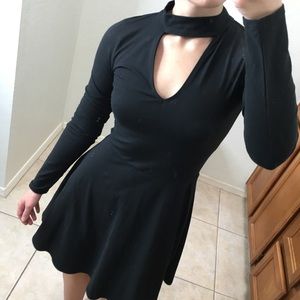 Hollister Keyhole Black Skater Dress